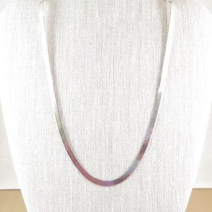 Sterling Silver 26" Herringbone Necklace